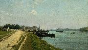Eugene Boudin Banks of the Seine oil painting on canvas